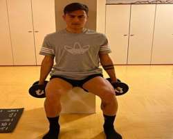 The footballer is a fitness freak and spends hours at the gym to stay fit.